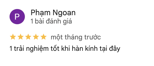Ảnh chụp đánh giá 5 sao của khách trên Google Maps